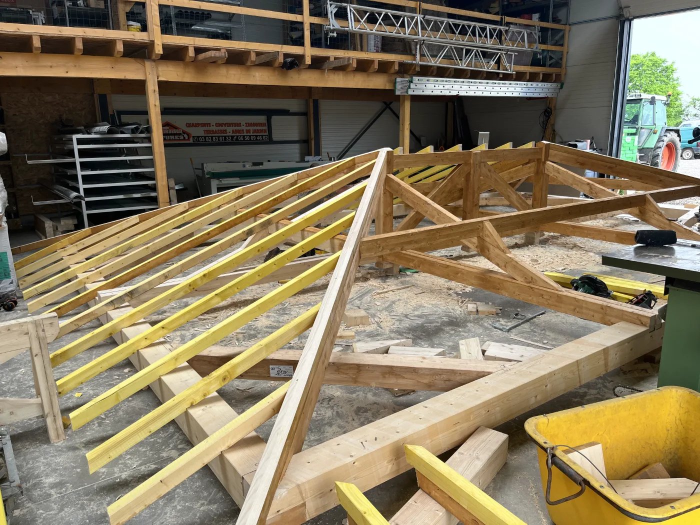  Pré assemblage d'un auvent 